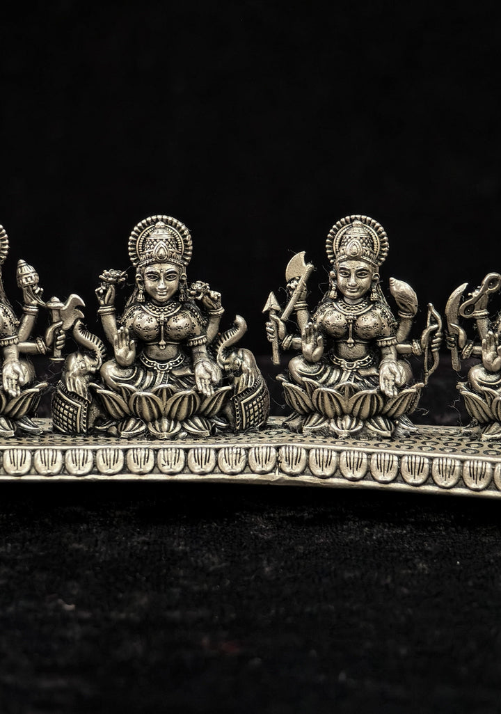 Pure 92.5 Silver Ashtalakshmi 3D Solid Idol
