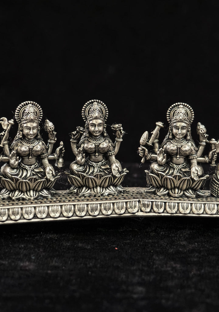 Pure 92.5 Silver Ashtalakshmi 3D Solid Idol