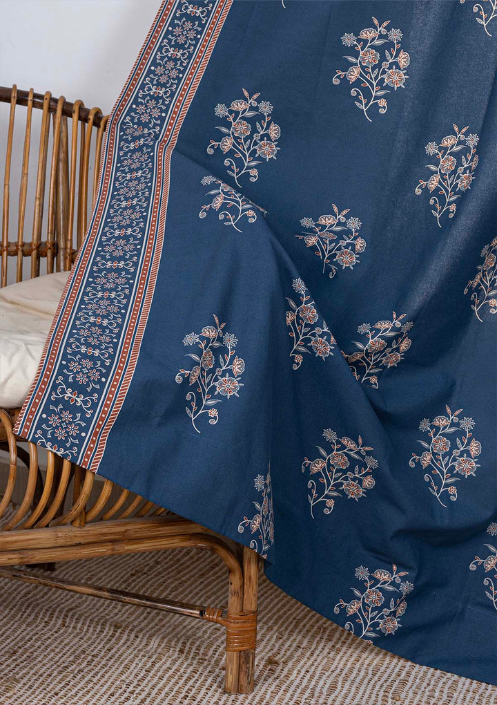 Neela 100% Cotton Printed Curtains for living room & Bedroom - Room Darkening - Multicolor - Single Piece | SHOBITAM