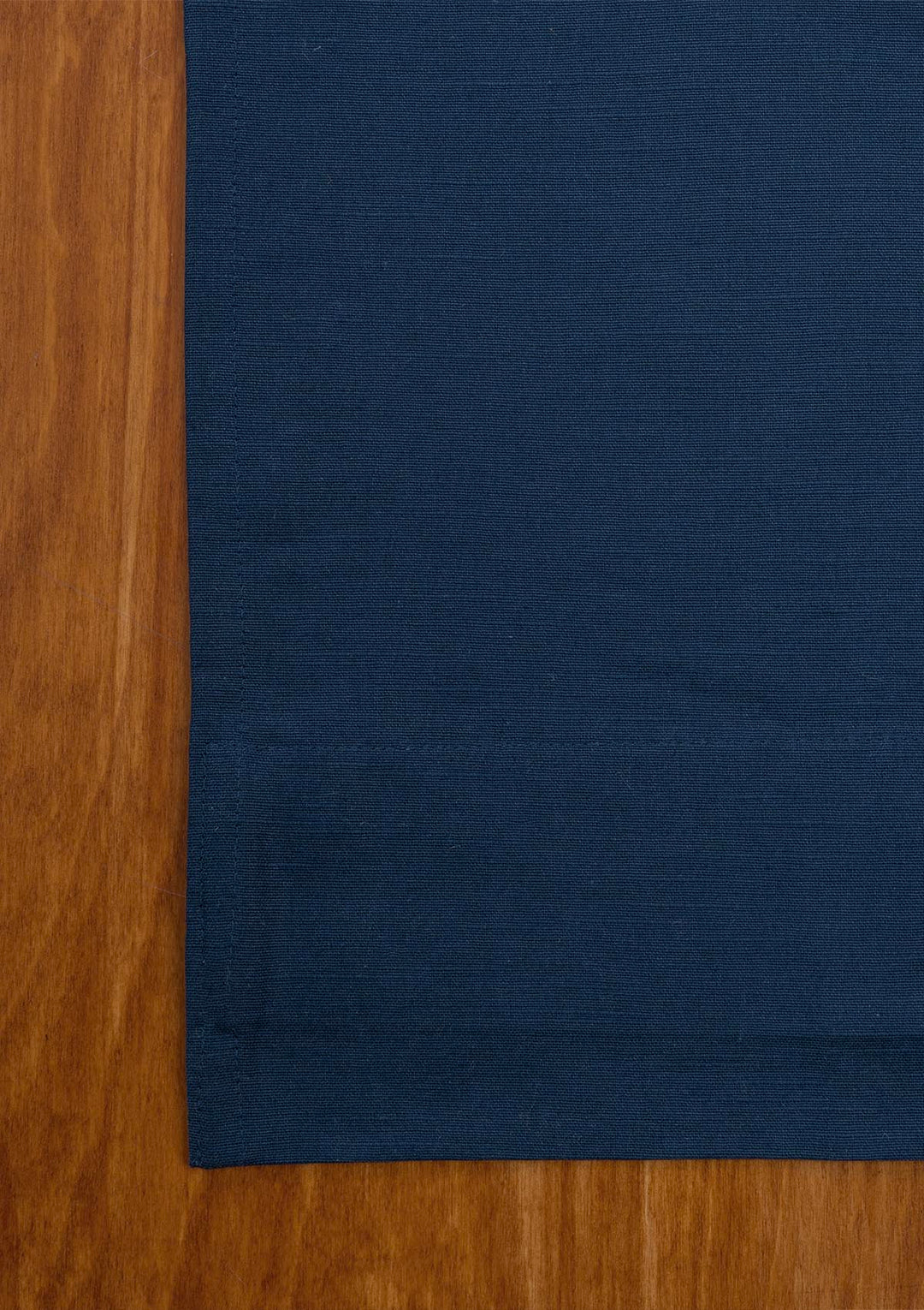 Solid Indigo Blue 100% Cotton Plain Curtain for Living & Bedroom - Room Darkening - Single Piece | SHOBITAM