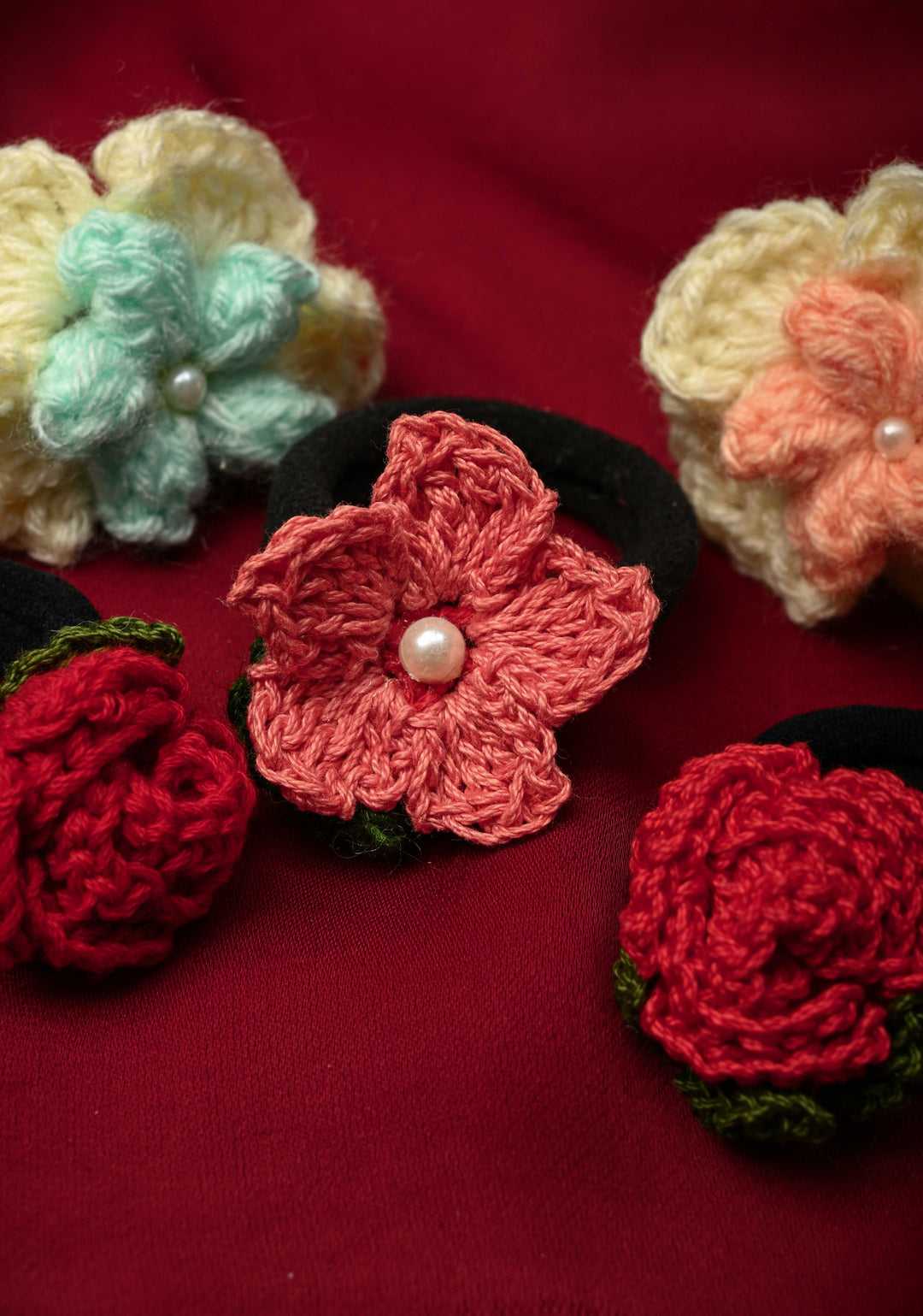 Floral Crochet Hair tie | SHOBITAM