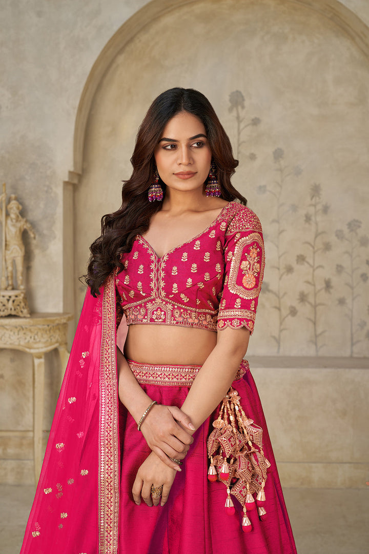 Gulbahar Rani Pink Bridal Lehenga | SHOBITAM