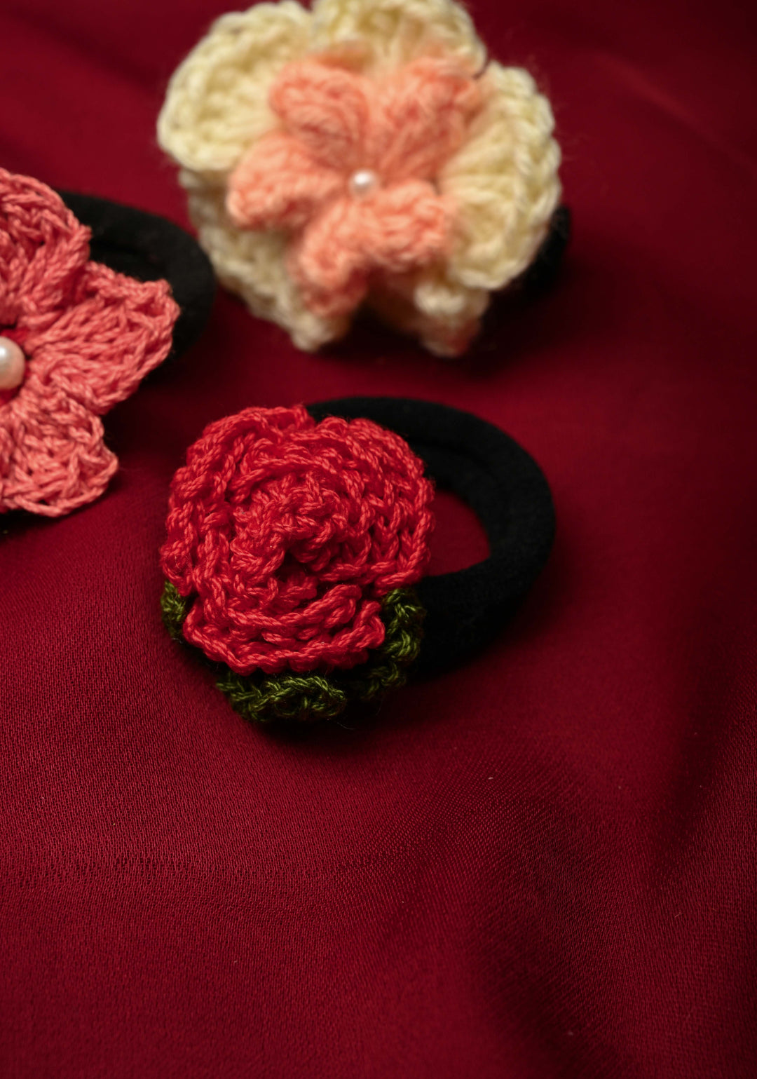 Floral Crochet Hair tie | SHOBITAM