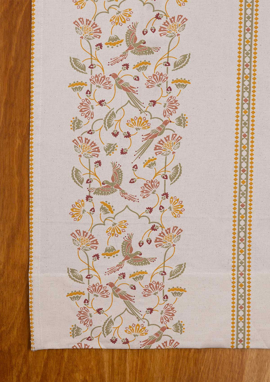 Meenakshi 100% Cotton Printed Curtain for living room & bedroom - Light Reduction - Multicolor - Single Piece | SHOBITAM