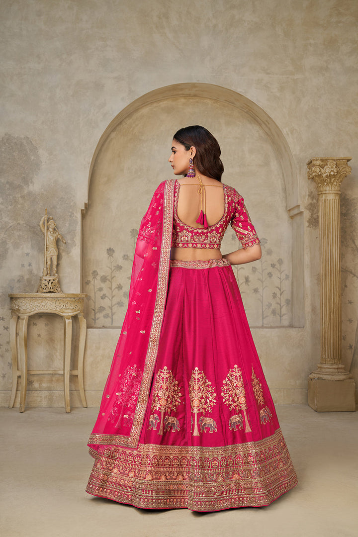 Gulbahar Rani Pink Bridal Lehenga | SHOBITAM