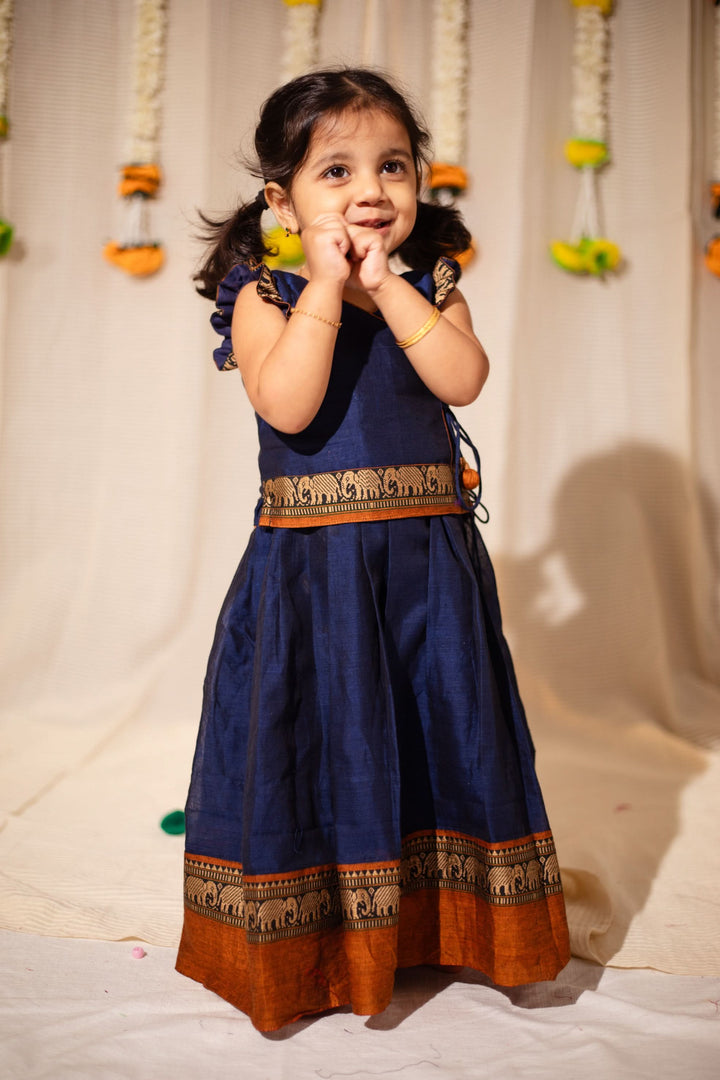 Swapna Navy Blue Mini | Made to Order