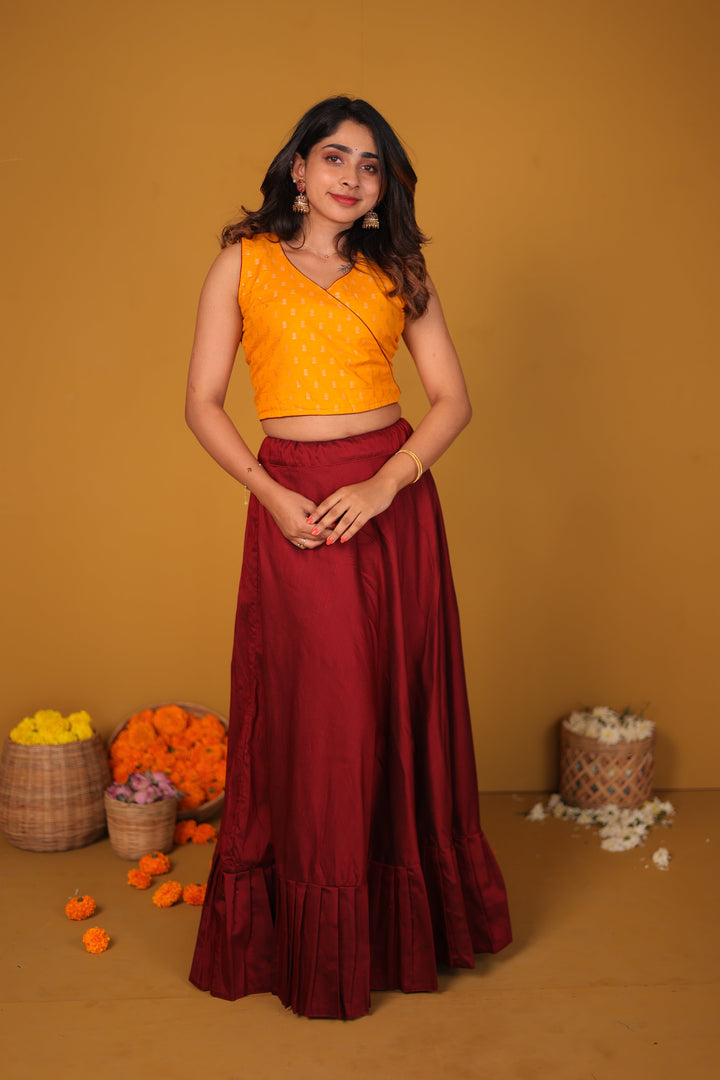 Vandana Mustard & Maroon  | SHOBITAM