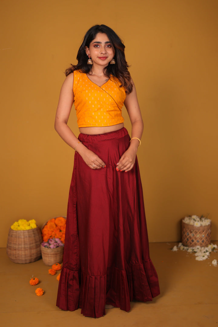 Vandana Mustard & Maroon  | SHOBITAM