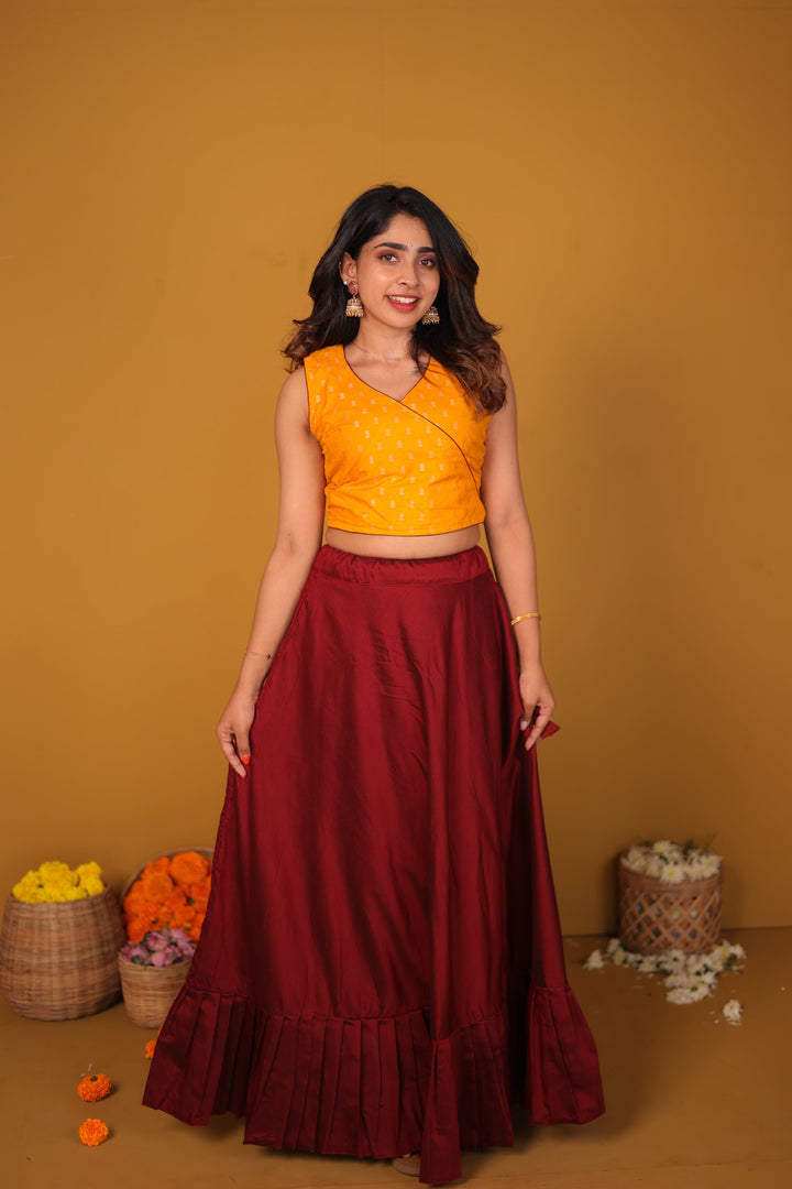 Vandana Mustard & Maroon  | SHOBITAM