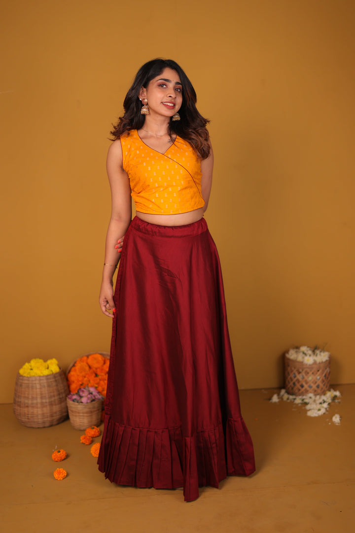 Vandana Mustard & Maroon  | SHOBITAM
