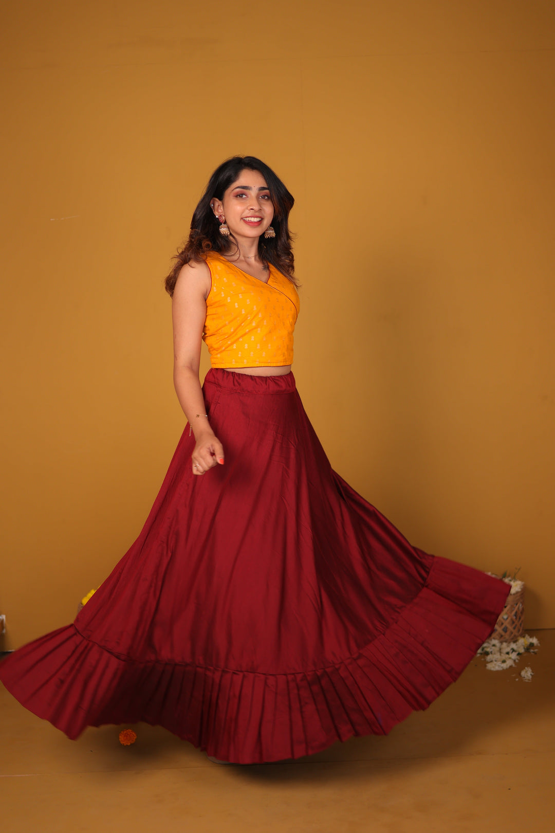 Vandana Mustard & Maroon  | SHOBITAM