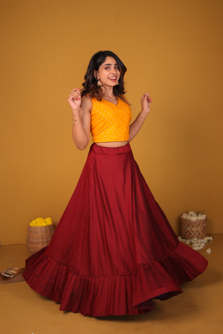 Vandana Mustard & Maroon  | SHOBITAM