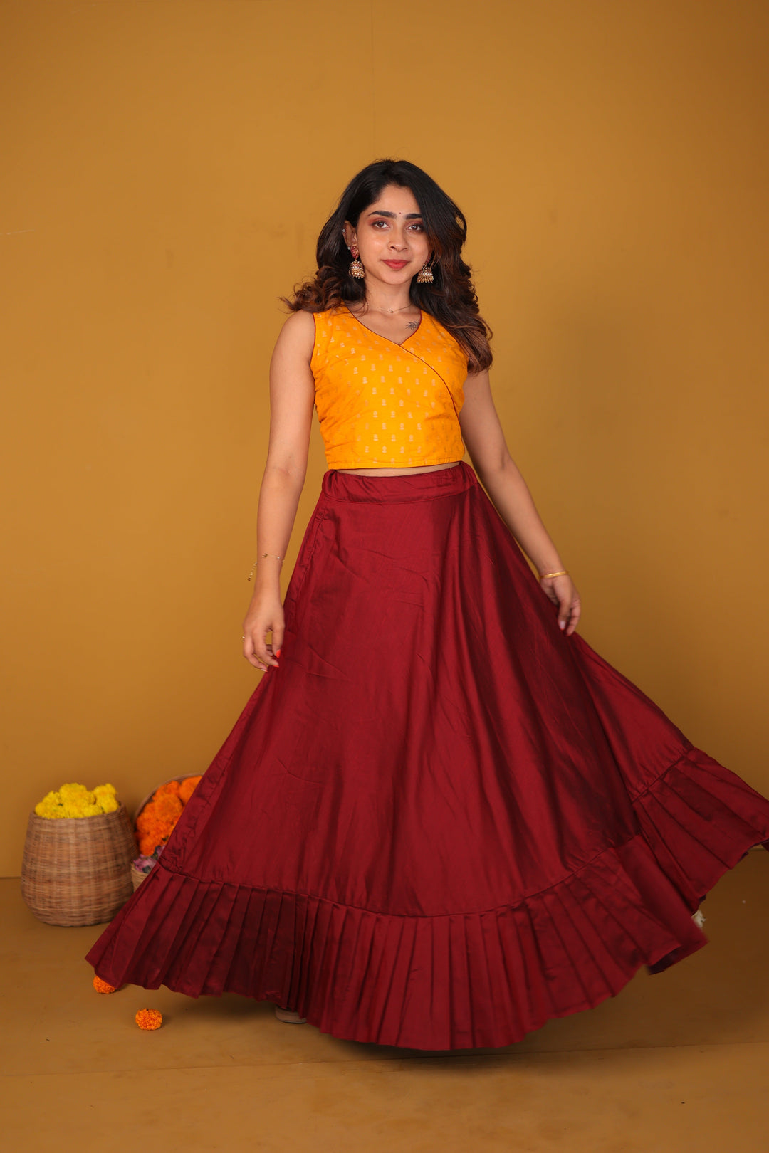 Vandana Mustard & Maroon  | SHOBITAM