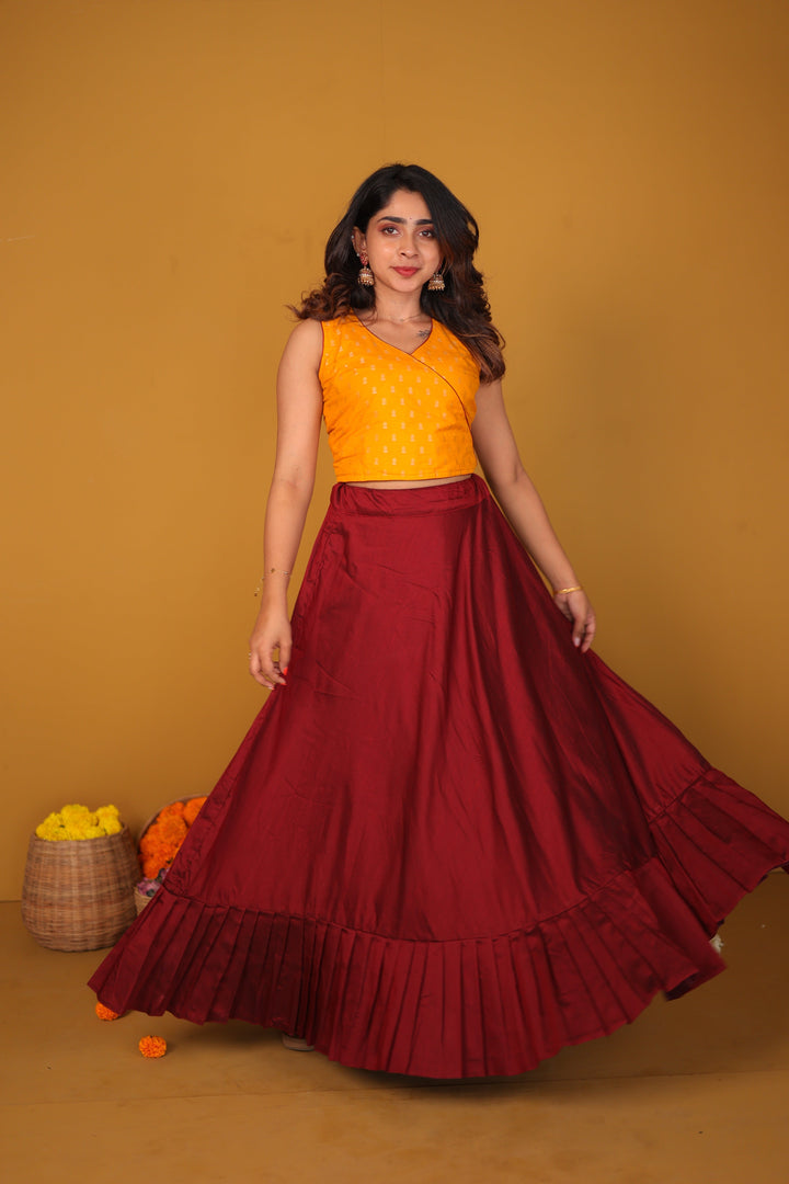 Vandana Mustard & Maroon  | SHOBITAM