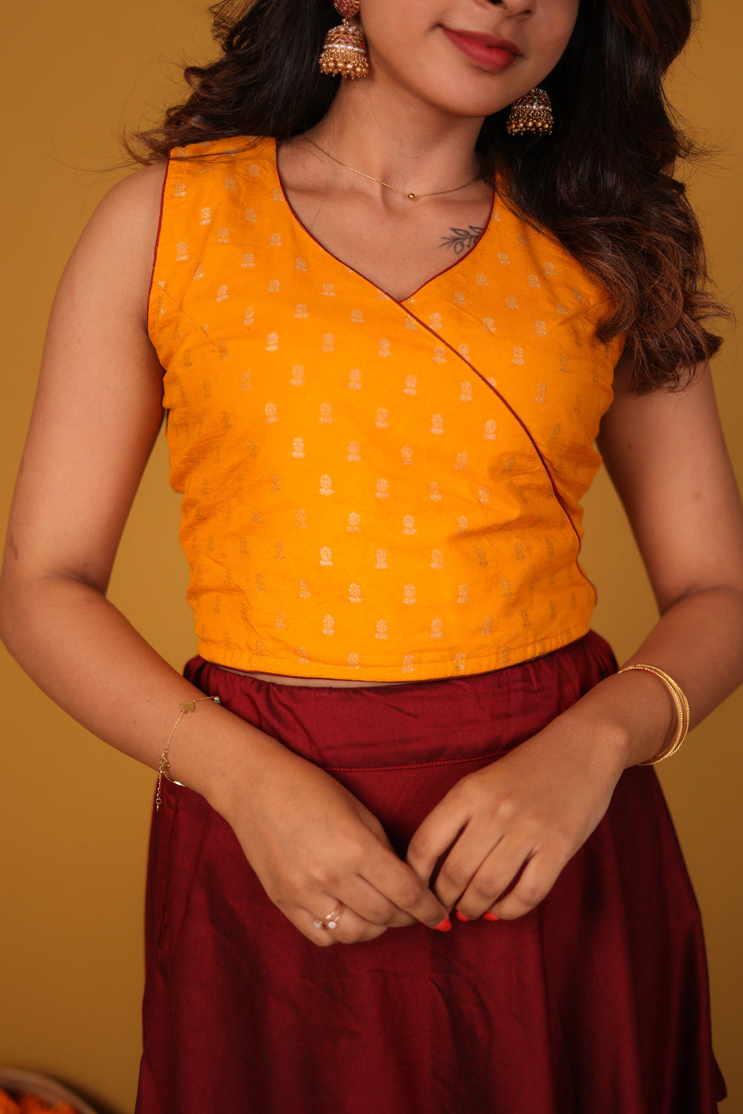 Vandana Mustard & Maroon  | SHOBITAM