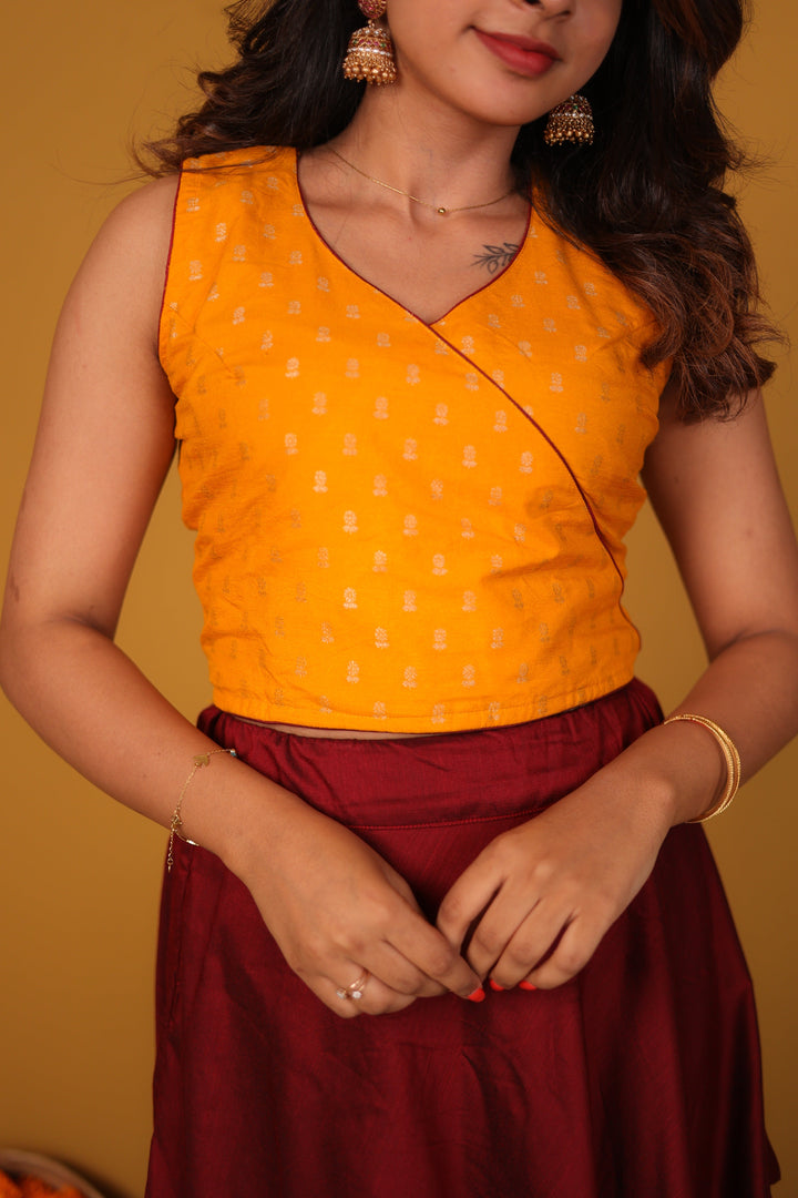Vandana Mustard & Maroon  | SHOBITAM