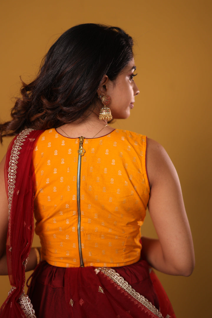 Vandana Mustard & Maroon  | SHOBITAM
