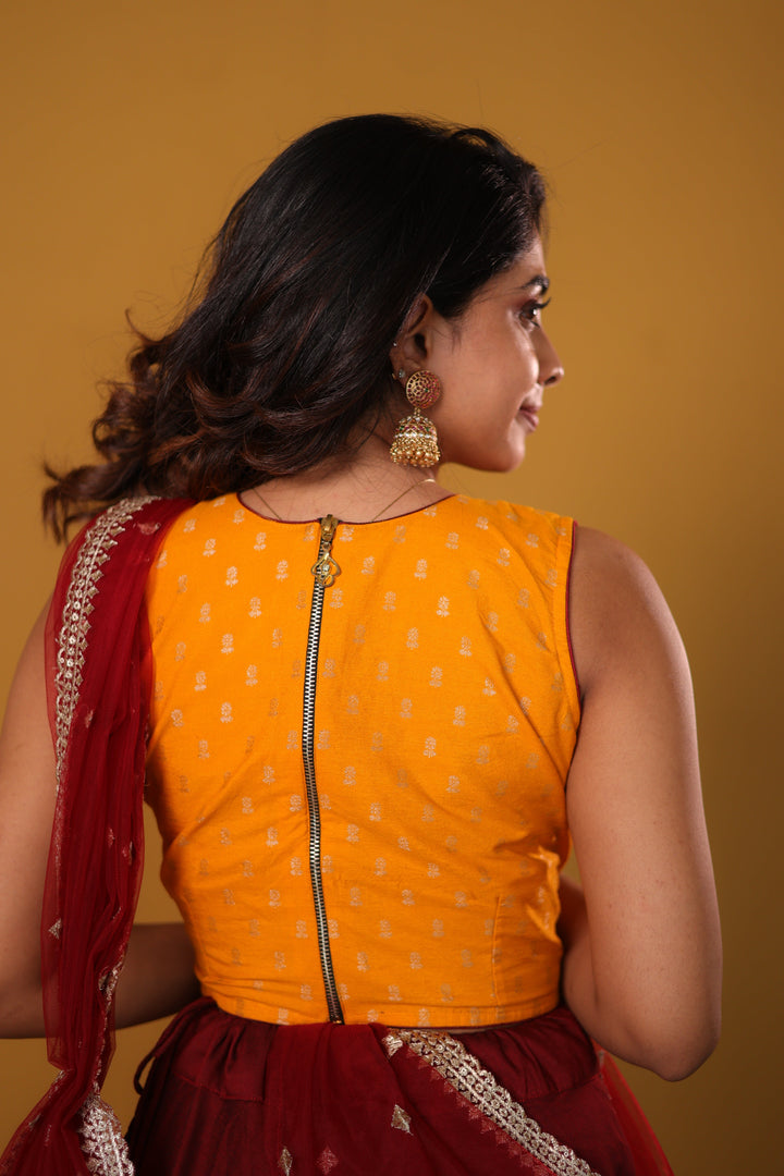 Vandana Mustard & Maroon  | SHOBITAM