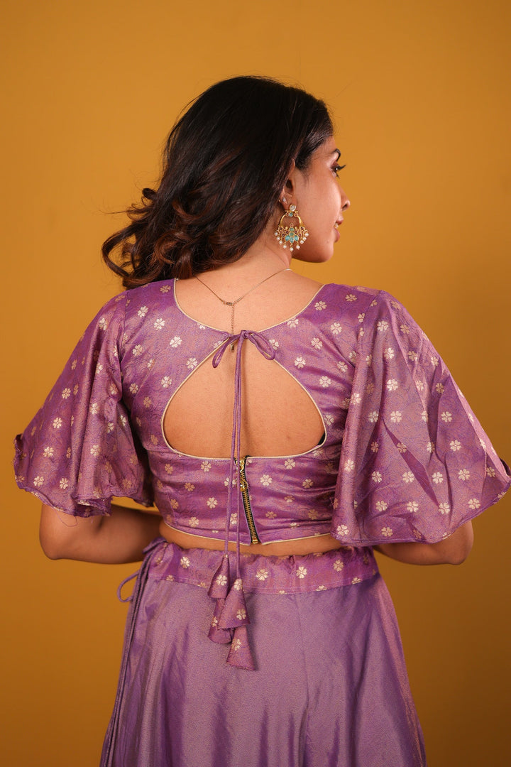 Pastel Lilac Crop top & Skirt | Made To Order