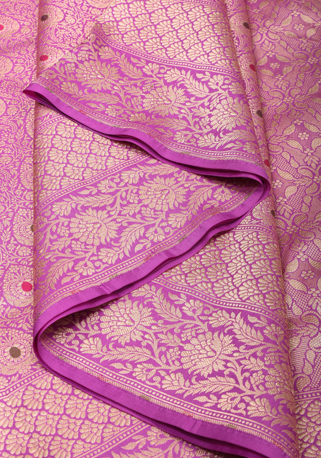 Lavender Exquisite and Intricate Banarasi Meenakari Brocade Katan Silk Saree| SILK MARK CERTIFIED