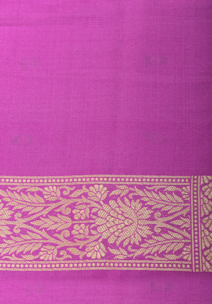 Lavender Exquisite and Intricate Banarasi Meenakari Brocade Katan Silk Saree| SILK MARK CERTIFIED