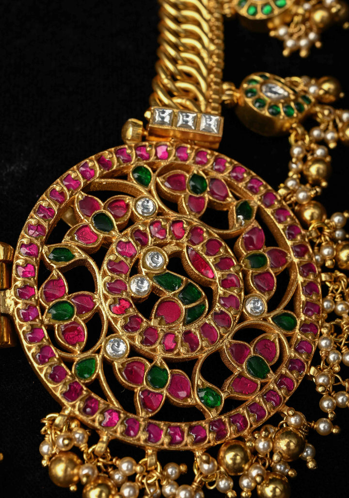 92.5  Silver Reversible 3 in 1 Temple Jewelry Necklace With Mango Charms