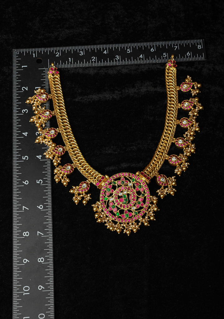 92.5  Silver Reversible 3 in 1 Temple Jewelry Necklace With Mango Charms