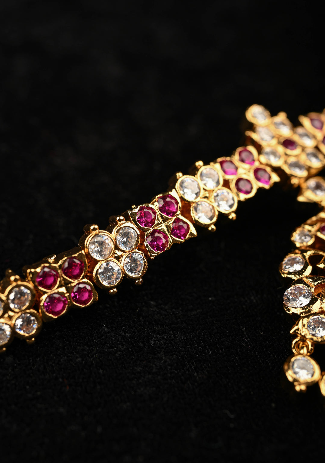 92.5 Pure Silver, Gold Plated Aaranikha Attigai Necklace