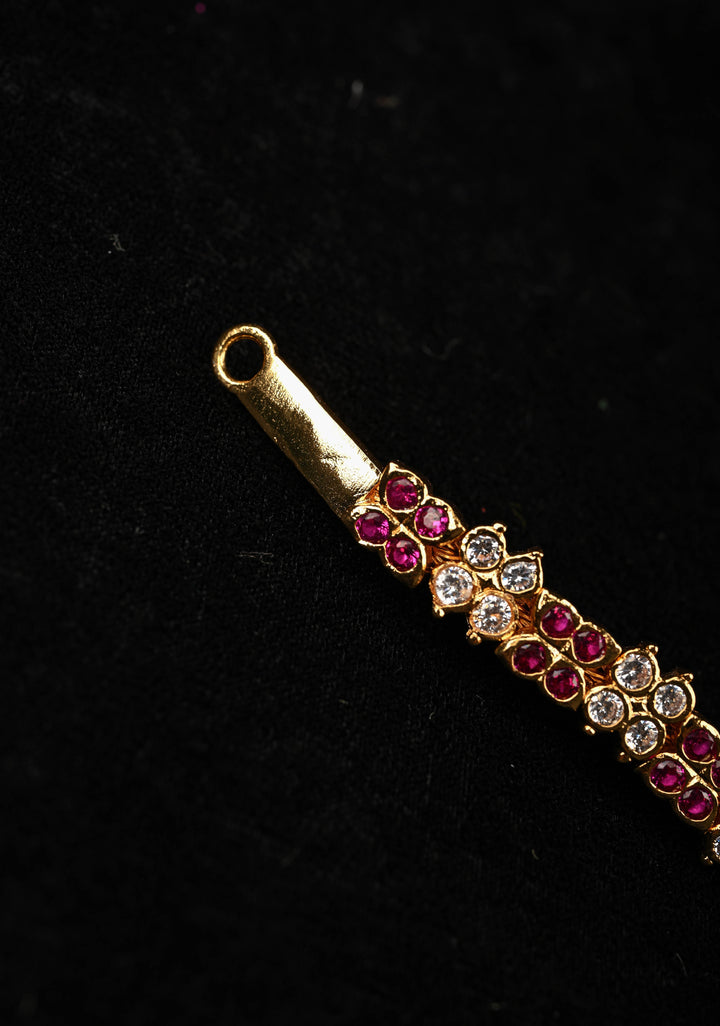 92.5 Pure Silver, Gold Plated Aaranikha Attigai Necklace