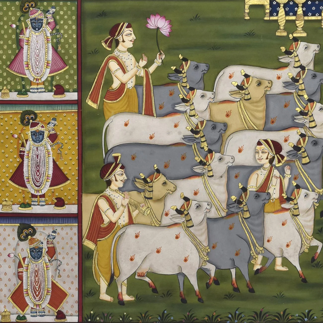 6x4 feet Shreenath ji under the Poonam Sky Painting | SHOBITAM