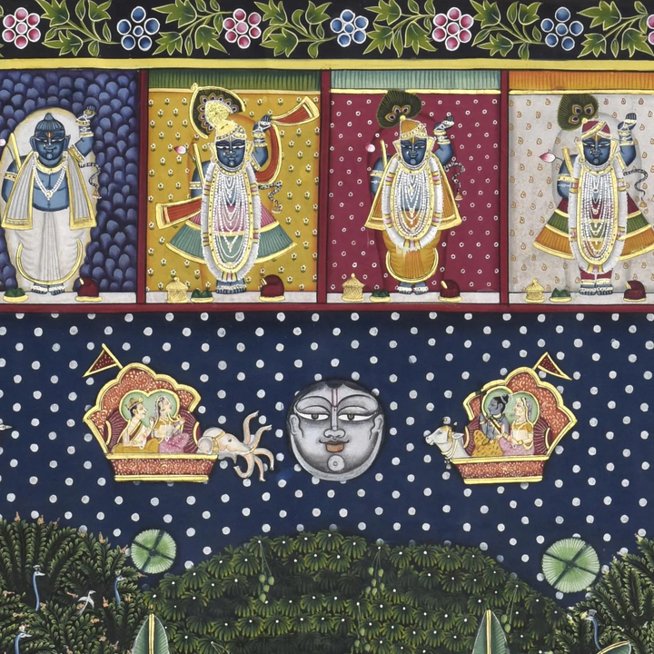 6x4 feet Shreenath ji under the Poonam Sky Painting | SHOBITAM