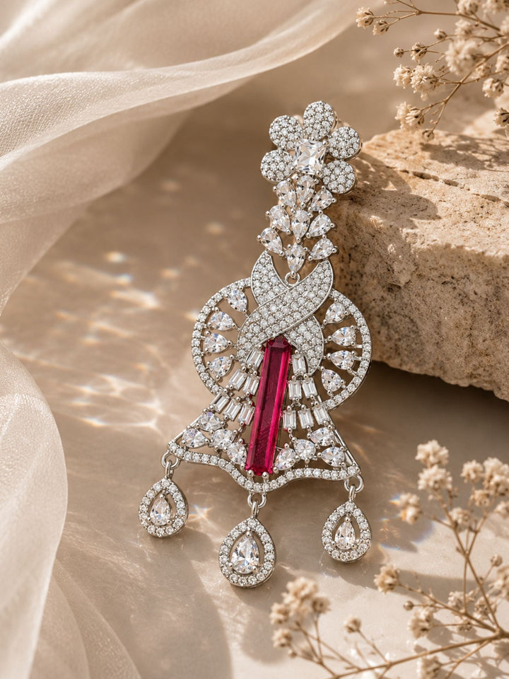 Emerald CZ Statement Earrings | SHOBITAM
