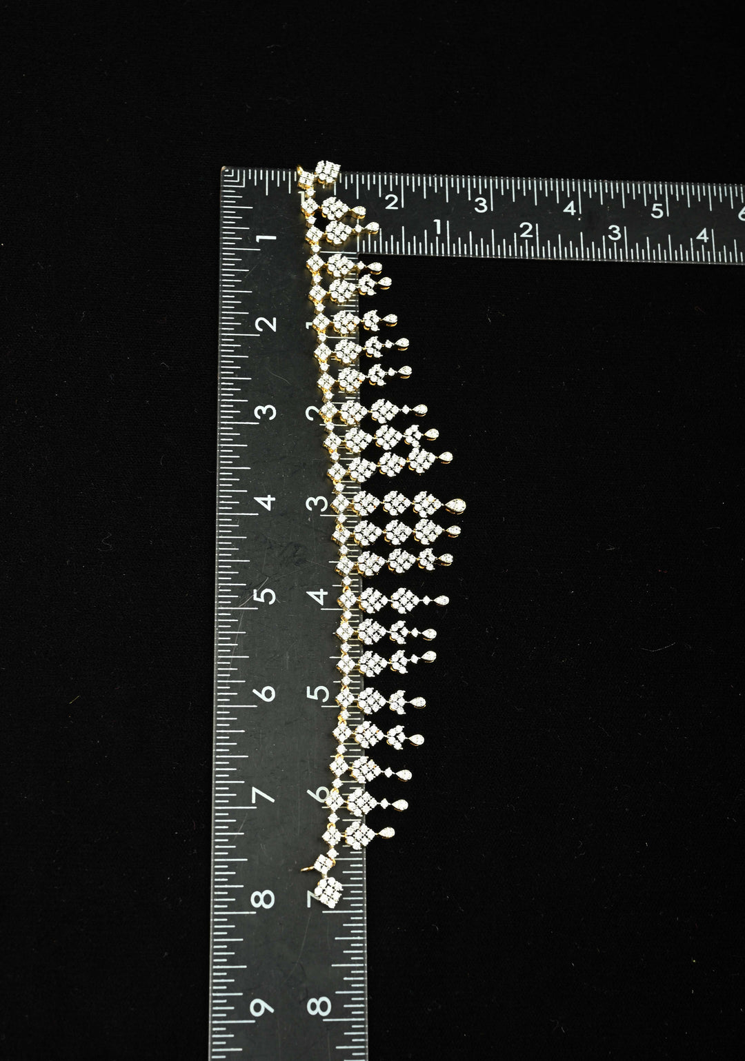 92.5 Silver, Floral Icicle CZ Short Necklace Set