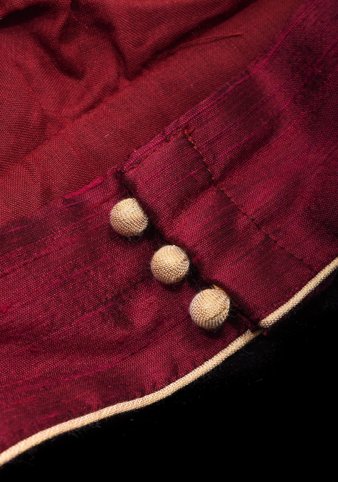 Exquisite Maroon Peacock Brocade Bustier Blouse