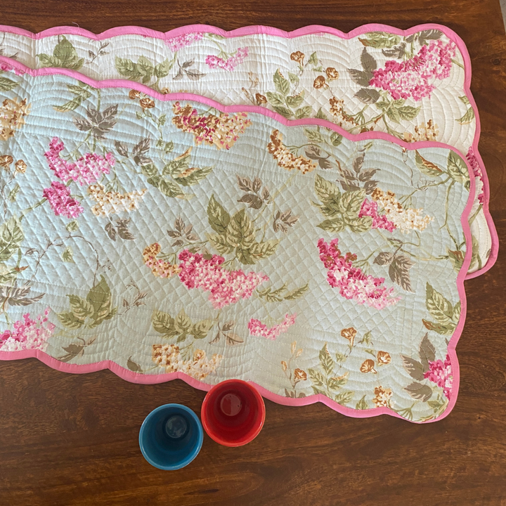 Gardenia Reversible Table Runner, 100%Cotton, 15''*72 |shobitam