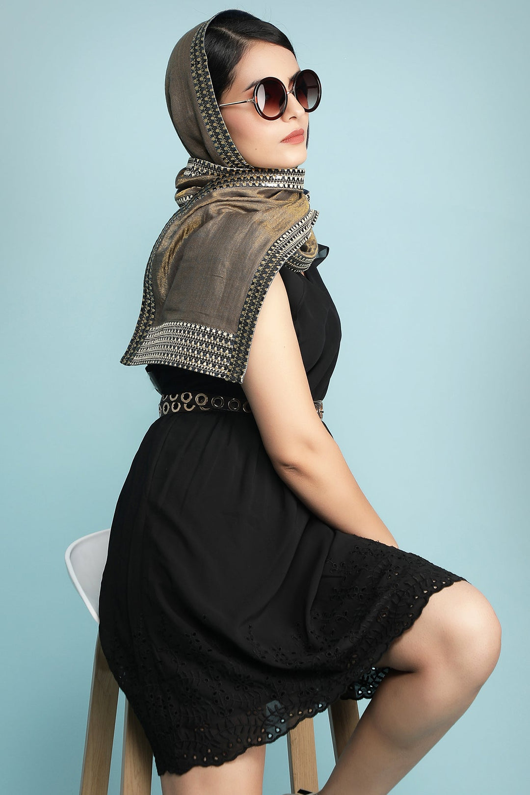 Muffler Handwoven Zari Pashmina by Amit Agarwal | SHOBITAM