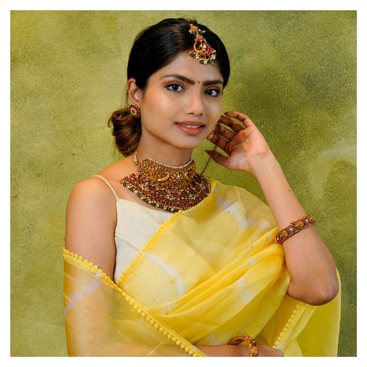 Pure 92.5 Silver Nemaliya Choker | SHOBITAM