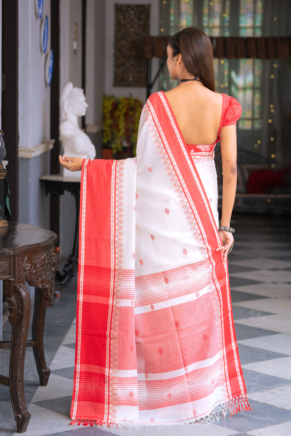 Pujo Jamdani Blouse | SHOBITAM