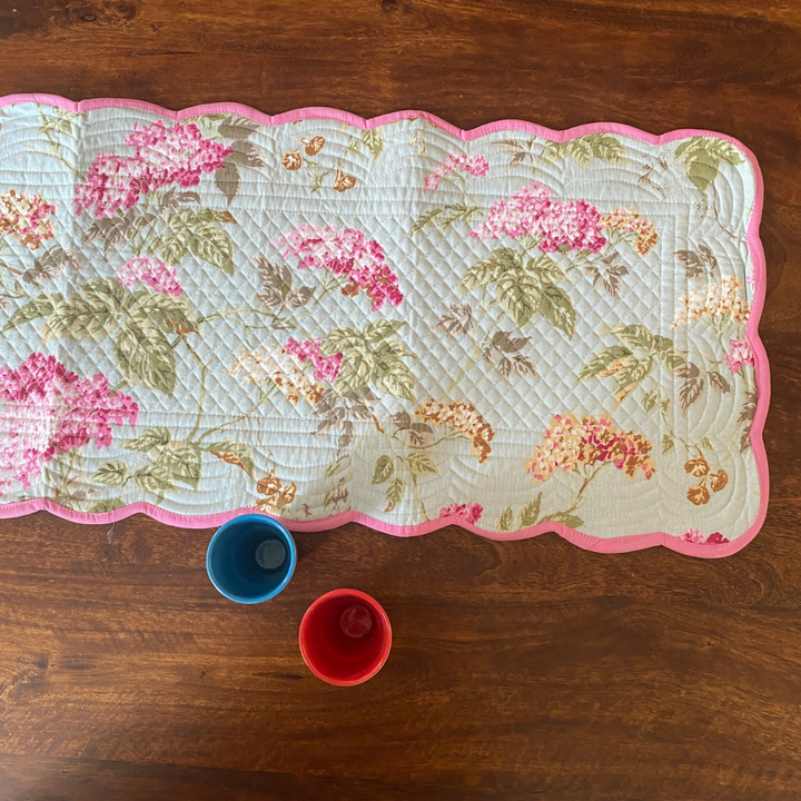 Gardenia Reversible Table Runner, 100%Cotton, 15''*72 |shobitam