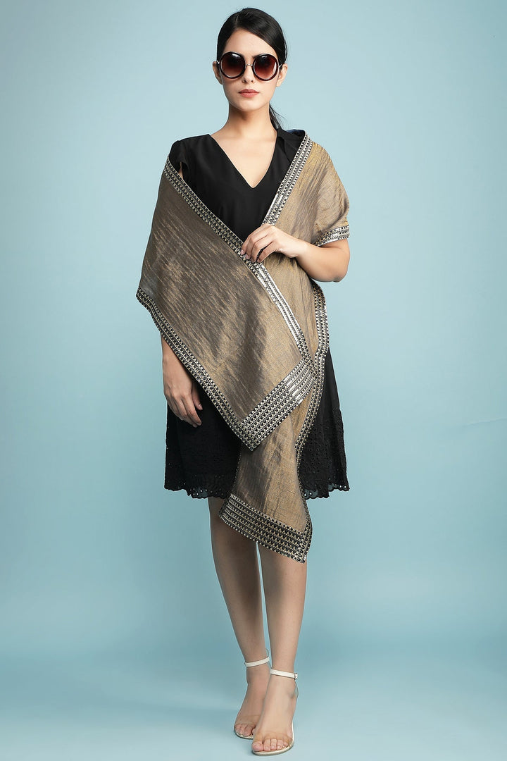 Muffler Handwoven Zari Pashmina by Amit Agarwal | SHOBITAM