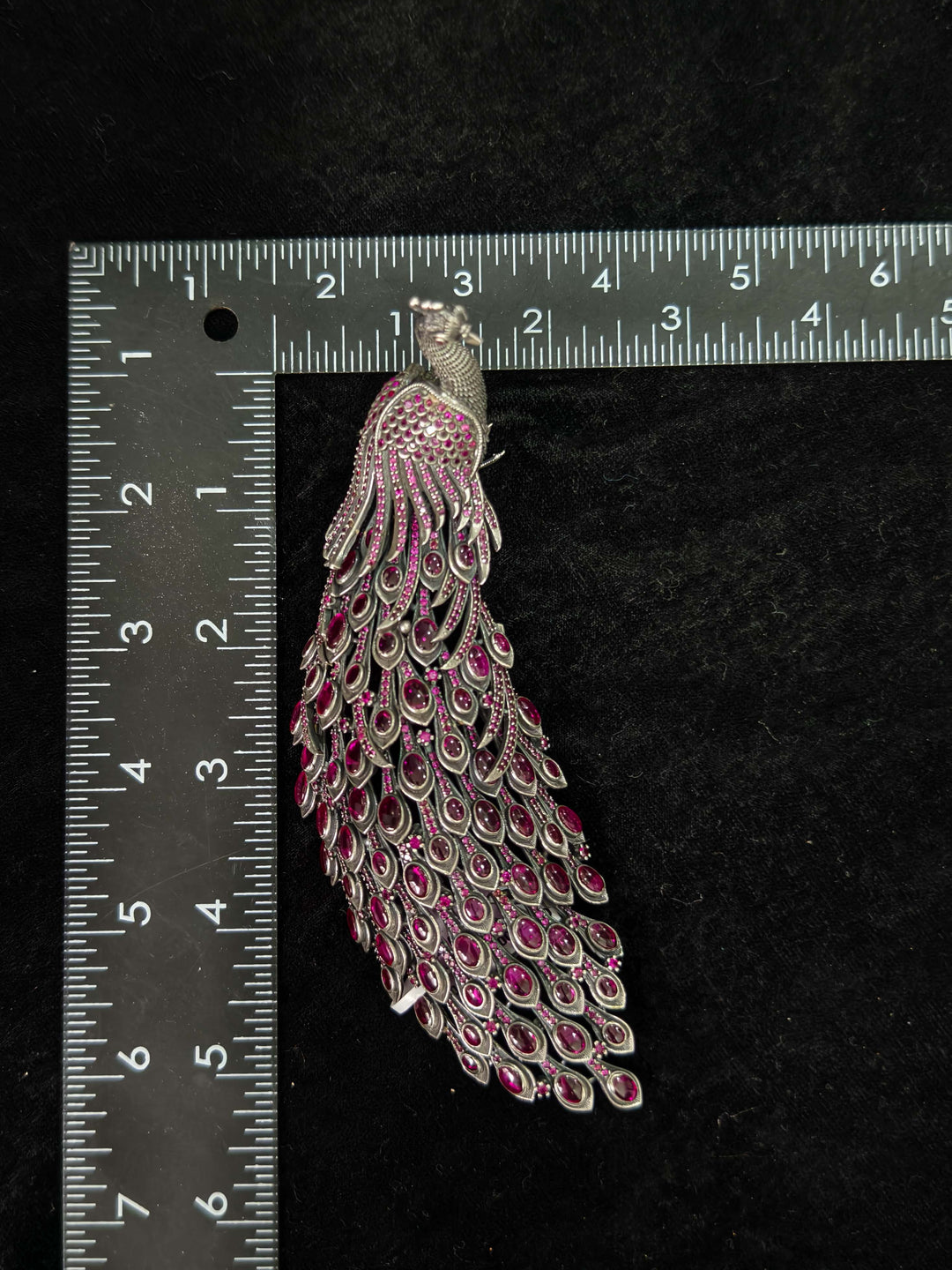 92.5 Silver Idol Peacock With Semi Precious Stones