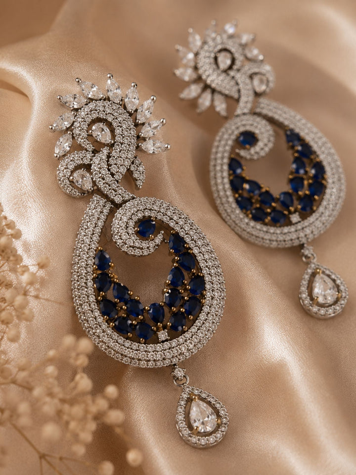 Mint Green Kundan Triple Jhumka Earrings | SHOBITAM
