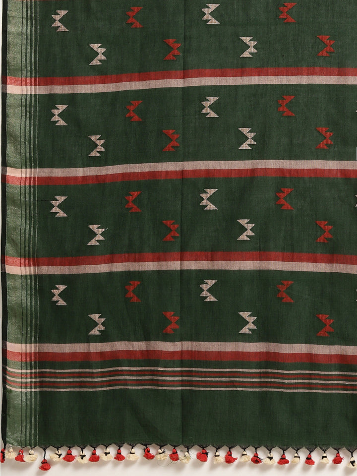 Handloom Jamdani Cotton Saree | SHOBITAM