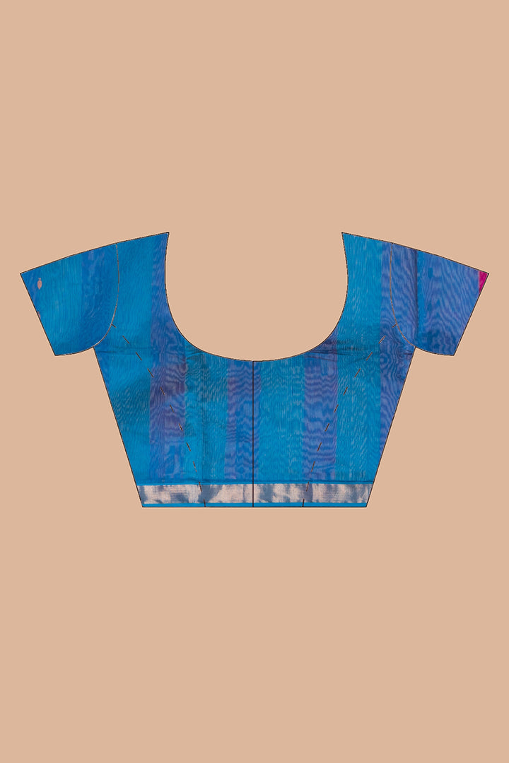 Rani pink Cotton-silk saree | SHOBITAM
