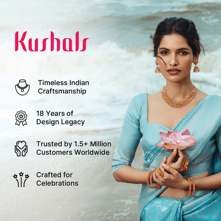 Multilayered Coral Beads With Lakshmi Pendant Antique Necklace and Dangling Beads And Pearls