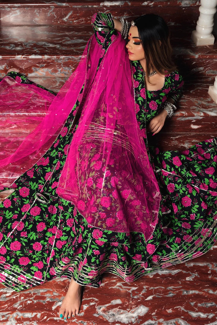 GULMOHAR COTTON HAND BLOCK SKIRT SET | SHOBITAM