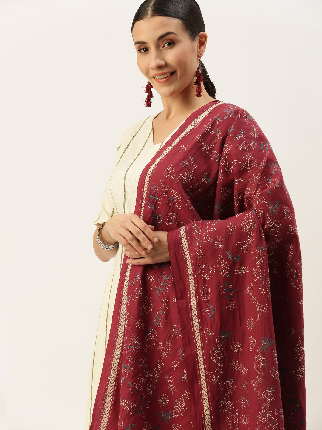 Kantha Cotton Dupatta | SHOBITAM