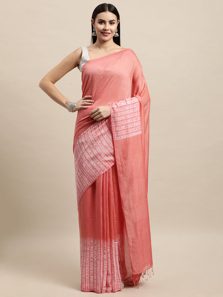 Hand Woven Shibori Cotton Saree | SHOBITAM