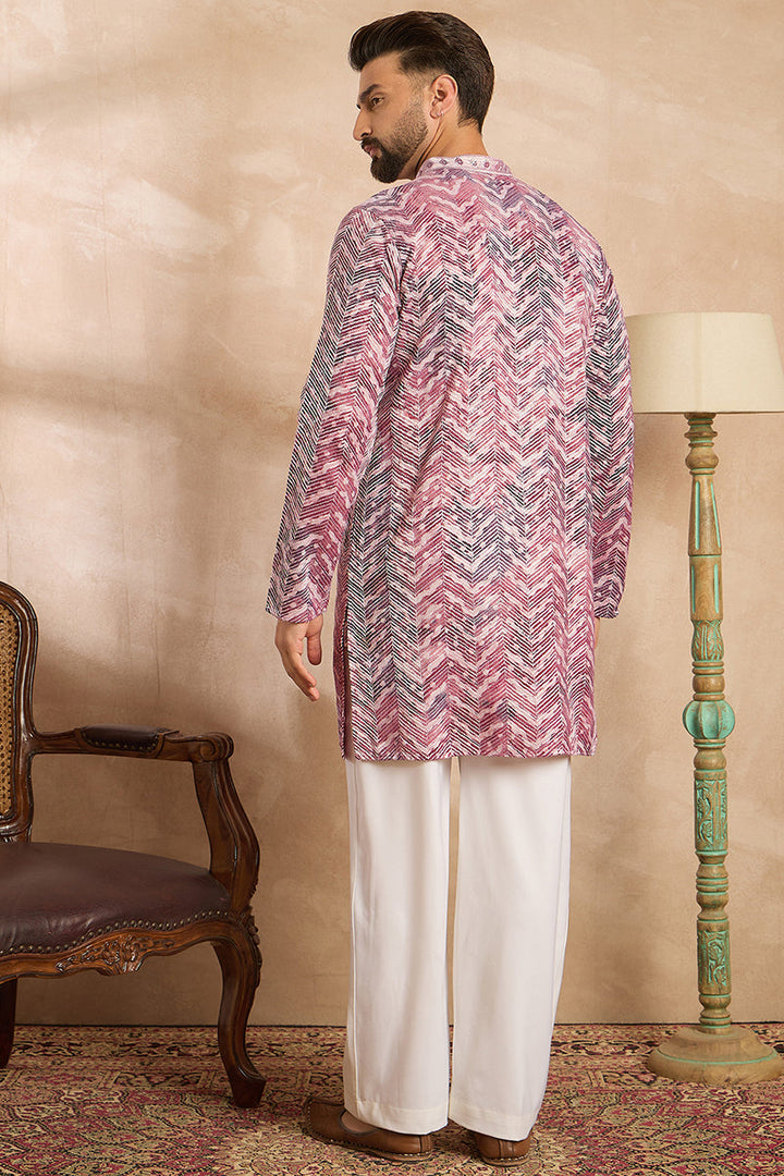 Maroon Silk Blend Solid Embroidered Straight Kurta | SHOBITAM