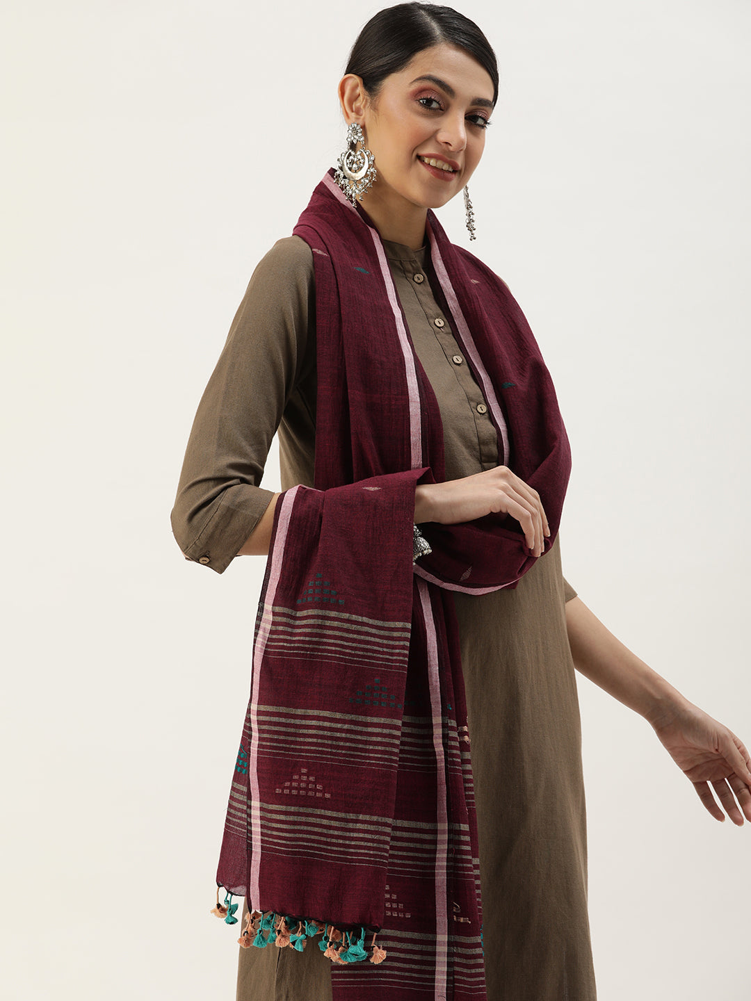 Jamdani Mul Cotton Dupatta | SHOBITAM